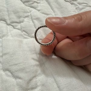 David Yurman silver cable ring size 7.5 mint condition